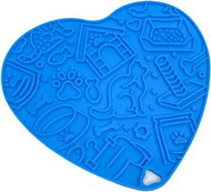 ANNAM Licking mat heart 20 × 17 cm, blue - Lick Mat