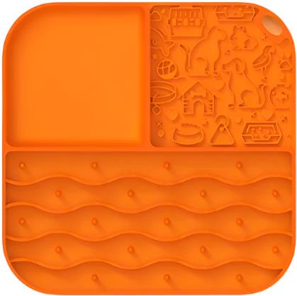 ANNAM Licking mat against chewing 20 × 20 cm, orange - Lick Mat - Main image