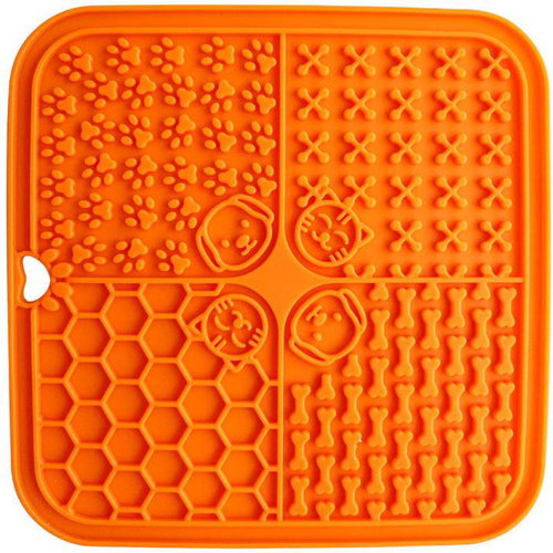 ANNAM Licking pad against chewing 20 cm, orange - Lick Mat - Main image