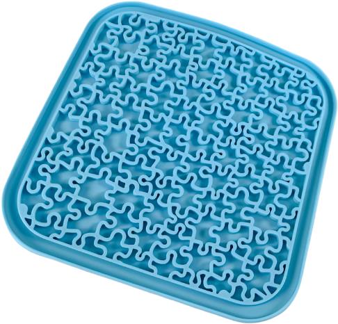 ANNAM Licking mat against chewing Puzzle 20 cm, blue - Lick Mat - Main image