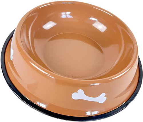 ANNAM Stainless steel bowl for dogs 34 cm, brown - Dog Bowl - Main image