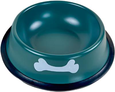 ANNAM Stainless steel bowl 15 cm, dark green - Dog Bowl - Main image