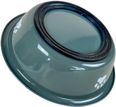 ANNAM Stainless steel bowl 11 cm, dark green - Dog Bowl - Main image