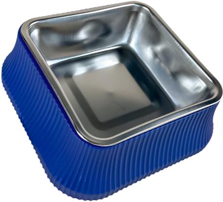 ANNAM Stainless steel bowl with removable bowl 18 cm, blue - Dog Bowl - Main image