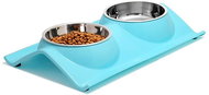 ANNAM Double bowl 38 cm, blue - Dog Bowl