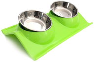 ANNAM Double bowl 38 cm, green - Dog Bowl