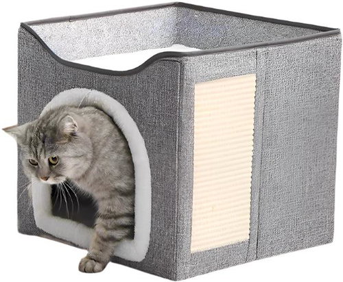 ANNAM Folding pet house 39 × 39 × 39 cm, grey - Pet Bed - Main image