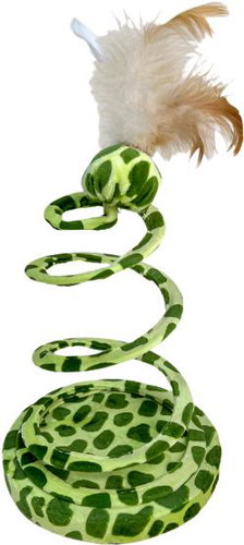 ANNAM Spiral ball for cats 15 × 26 cm, green - Cat Toy - Main image