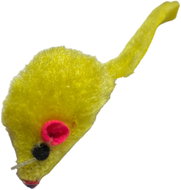 ANNAM Hairy mouse for cats 12 cm, yellow - Cat Toy Mouse