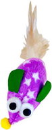 ANNAM Mouse with feathers for cats 15 cm, purple - Cat Toy Mouse