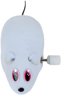 ANNAM Rolling mouse on flywheel 10 cm, white - Cat Toy Mouse - Main image