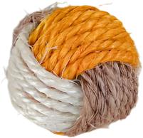 ANNAM Knitted claw ball for cats 6 cm, brownish yellow - Cat Toy - Main image