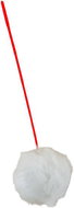 ANNAM Fluffy teaser for cats with pompom 40 cm, white - Cat Toy