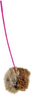 ANNAM Fluffy teaser for cats with pompom 40 cm, brown - Cat Toy
