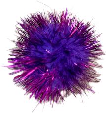 ANNAM Hairy ball for cats 4,5 cm, purple - Cat Toy Ball - Main image