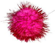 ANNAM Hairy ball for cats 4,5 cm, pink - Cat Toy Ball