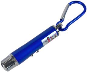 ANNAM Key ring with carabiner and laser 12 cm, blue - Laser Pointer for Cats - Main image