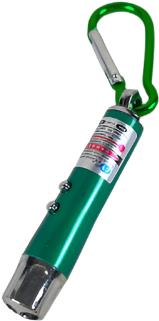 ANNAM Key ring with carabiner and laser 12 cm, green - Laser Pointer for Cats - Main image