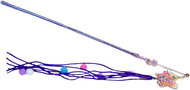 ANNAM Teaser with star and pom pom string 40 cm, purple - Cat Toy