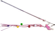 ANNAM Teaser with star and pom pom string 40 cm, pink - Cat Toy
