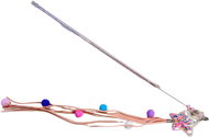 ANNAM Teaser with star and pom pom string 40 cm, salmon - Cat Toy