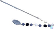 ANNAM Teaser with pom pom string and feather 40 cm, grey - Cat Toy