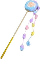 ANNAM Teether with pom pom string 50 cm, yellow - Cat Toy