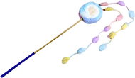 ANNAM Cake teaser with pom pom string 50 cm, blue - Cat Toy