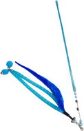 ANNAM Teether with pom pom string 40 cm, blue - Cat Toy