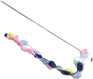 ANNAM Teether with pom pom string 50 cm, grey - Cat Toy