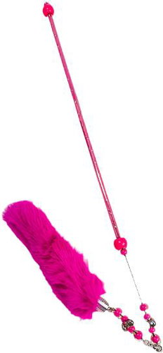 ANNAM Teaser for cats with feather and heart 45 cm, dark pink - Cat Toy - Main image