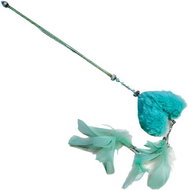 ANNAM Teether with pom pom string 52 cm, turquoise - Cat Toy