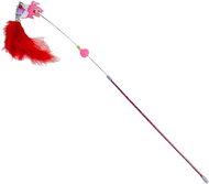 ANNAM Teaser for cats with feathers 60 cm, red - Cat Toy
