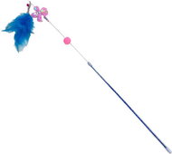 ANNAM Teaser for cats with feathers 60 cm, blue - Cat Toy