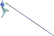 ANNAM Teaser paw for cats with feathers 55 cm, blue - Cat Toy