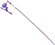 ANNAM Teaser paw for cats with feathers 55 cm, purple - Cat Toy