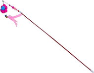 ANNAM Teaser paw for cats with feathers 55 cm, pink - Cat Toy