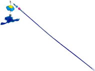 ANNAM Teaser paw for cats with feathers 55 cm, turquoise - Cat Toy