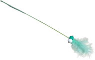 ANNAM Teaser for cats with feathers 55 cm, turquoise - Cat Toy