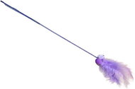 ANNAM Cat teaser with feathers 55 cm, purple - Cat Toy