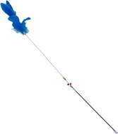 ANNAM Teaser for cats with feathers 80 cm, blue - Cat Toy