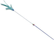 ANNAM Cat teaser with feathers 80 cm, turquoise - Cat Toy