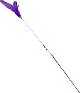 ANNAM Cat teaser with feathers 80 cm, purple - Cat Toy