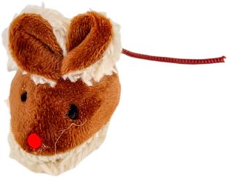 ANNAM Plush mouse 10 cm, brown - Cat Toy Mouse - Main image