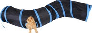 ANNAM S-shaped tunnel for cats 25 × 122 cm, black-blue - Play Tunnel