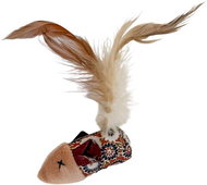 ANNAM Feather toy 15 cm, brown - Cat Toy Mouse