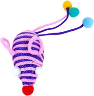 ANNAM Knitted mouse with rattle inside 20 cm, purple - Cat Toy Mouse
