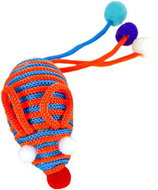 ANNAM Knitted mouse with rattle inside 20 cm, orange - Cat Toy Mouse