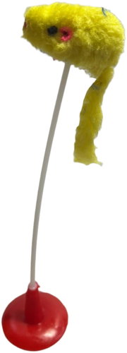 ANNAM Mouse on suction cup 20 cm, yellow - Cat Toy Mouse - Main image