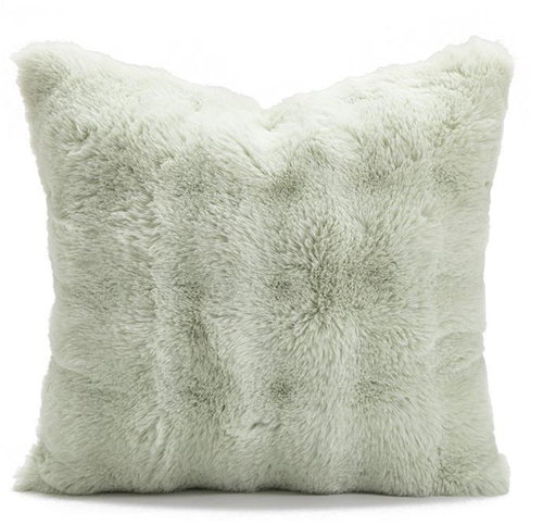 ANNAM Natural style cover - plush, green 45 × 45 cm - Pillowcase - Main image